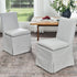 Diane Slipcover Performance Dining Chair with Casters - Upholstered Dining Chair | Modern Dining Chairs | Kinwell Furniture | Performance Fabric Dining Chairs